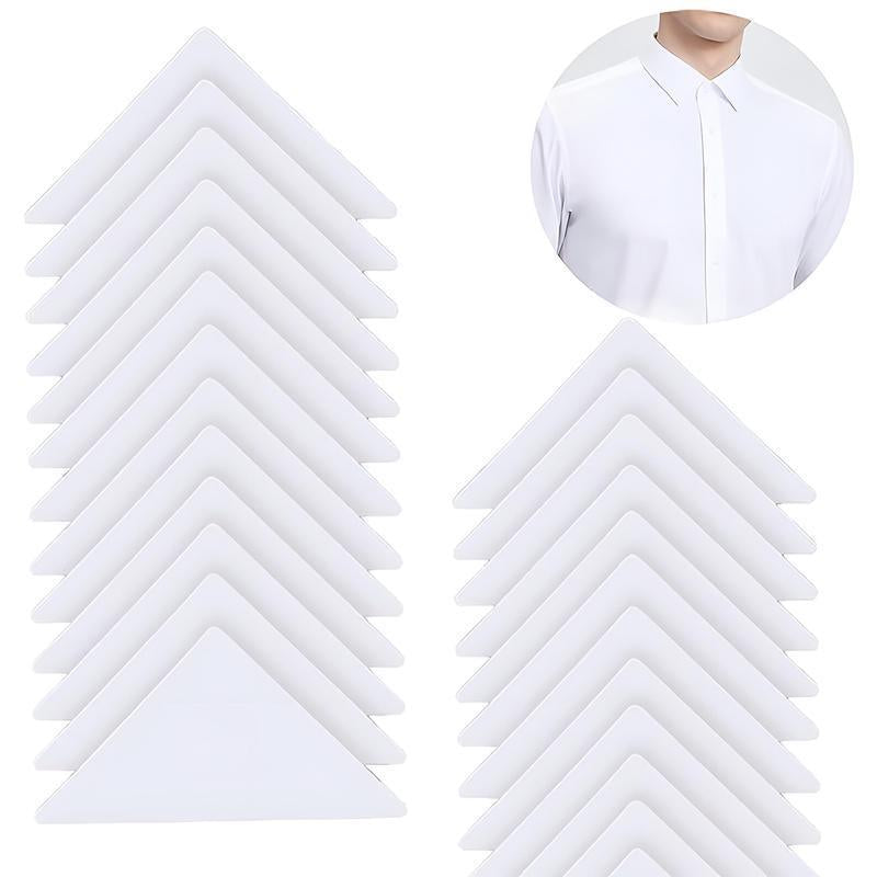 100 Pieces Collar Stays for Polo Shirts Unisex Triangular Design Anti-Warping Edge Sticker for Men Women'S Dress Shirts Easy to Use Premium Material