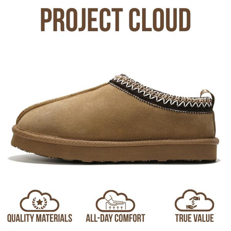 PROJECT CLOUD "Nerita" Genuine Australian Sheepskin Women'S Slippers with Lightweight Memory Foam Insole Fuzzy Slipper Non-Slip Sole Woman Slipper Girl Footwear