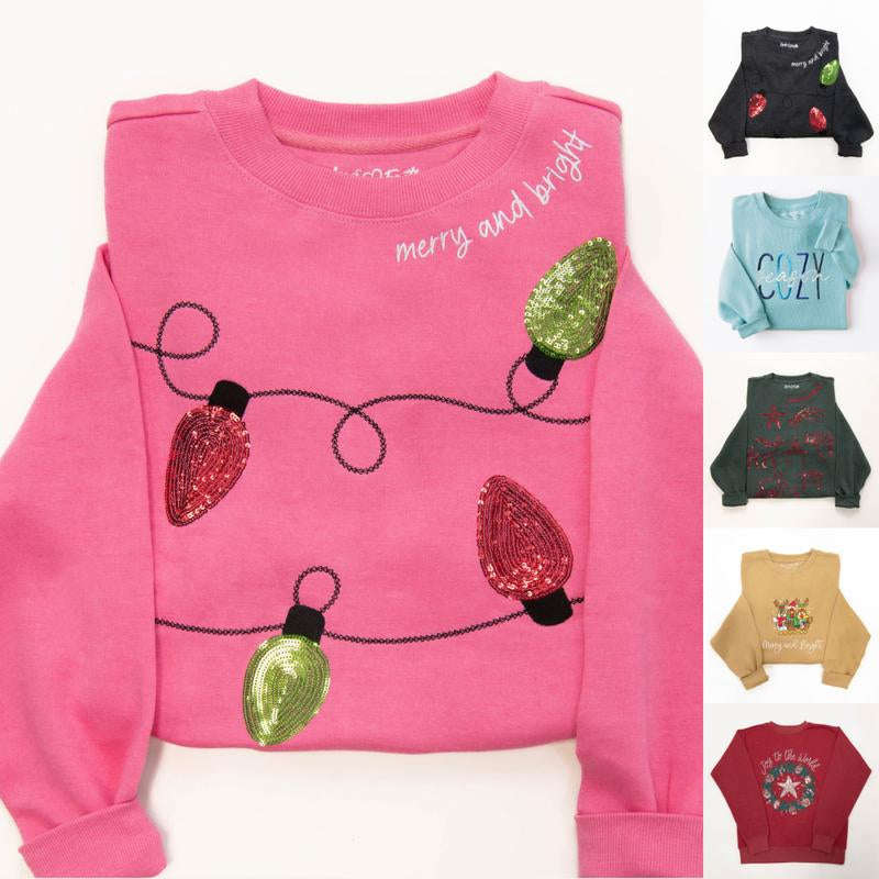 Love in Faith | Christian Christmas Sweatshirts for Women – Cozy Embroidered & Glitter Embellished Designs