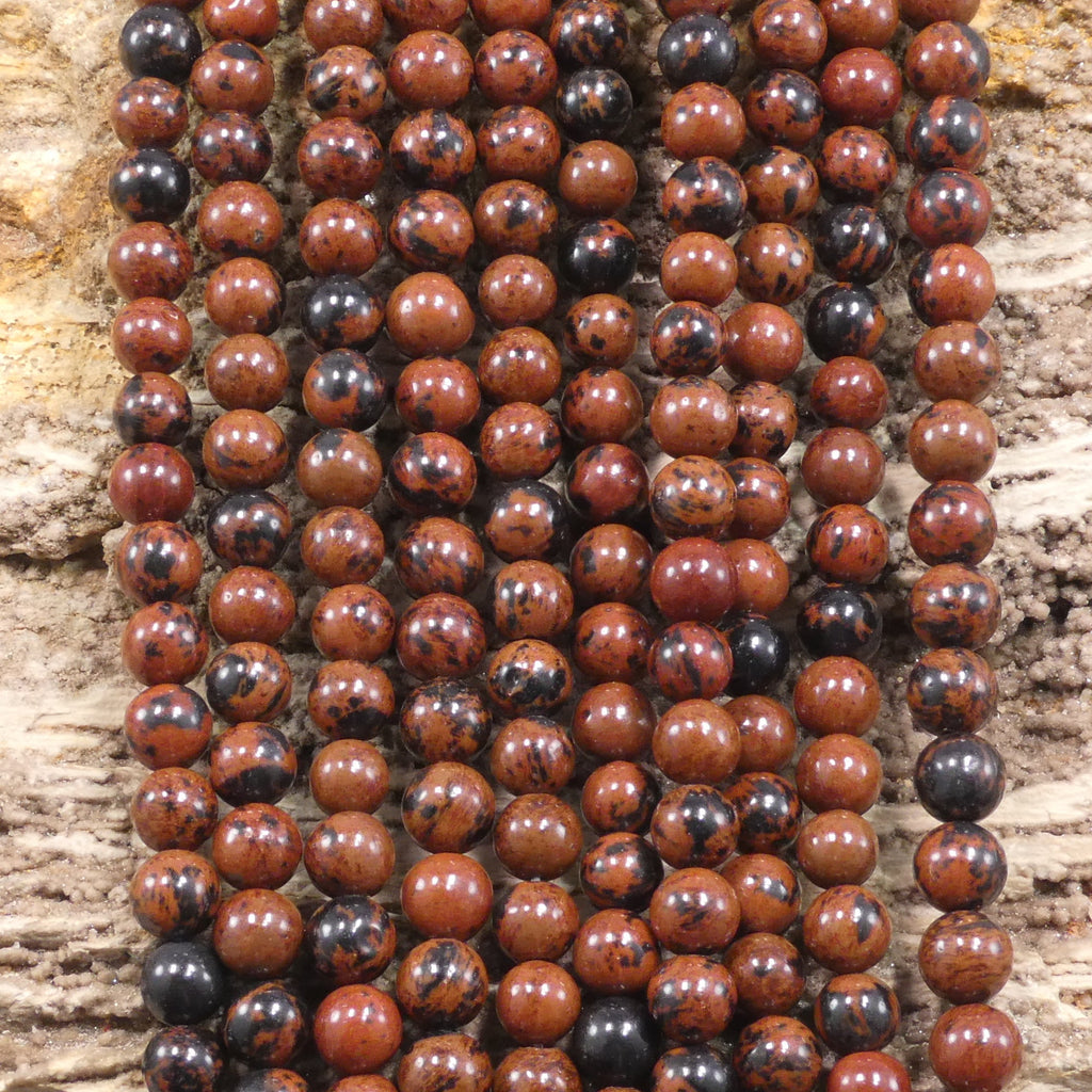 Mahogany Obsidian Round 6mm 8mm