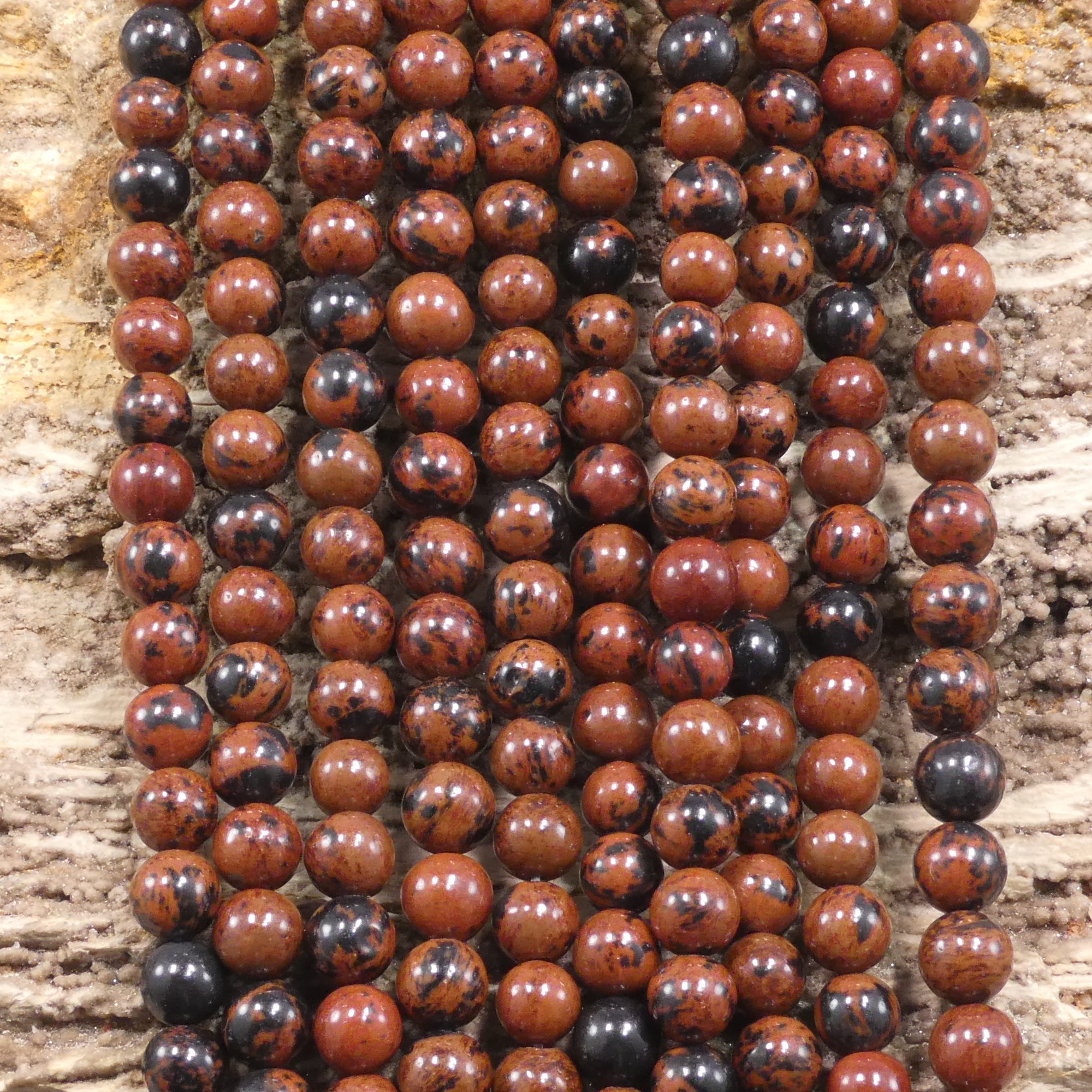 Mahogany Obsidian Round 6mm 8mm