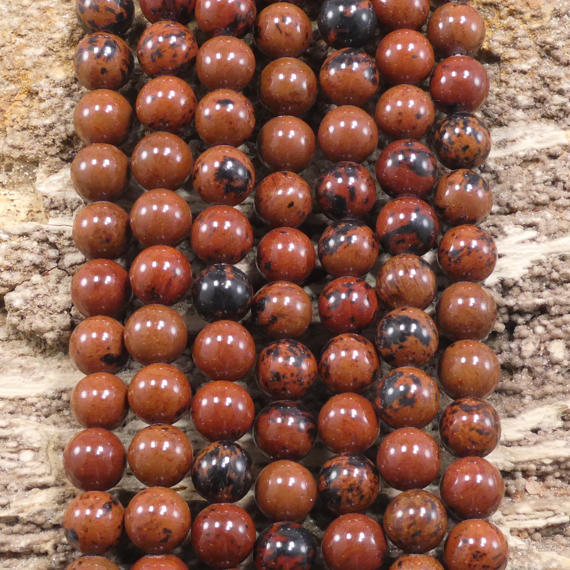 Mahogany Obsidian Round 6mm 8mm
