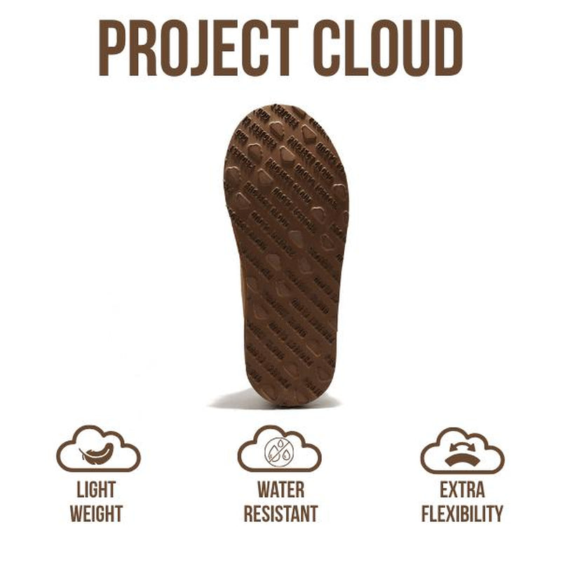 PROJECT CLOUD "Nerita" Genuine Australian Sheepskin Women'S Slippers with Lightweight Memory Foam Insole Fuzzy Slipper Non-Slip Sole Woman Slipper Girl Footwear