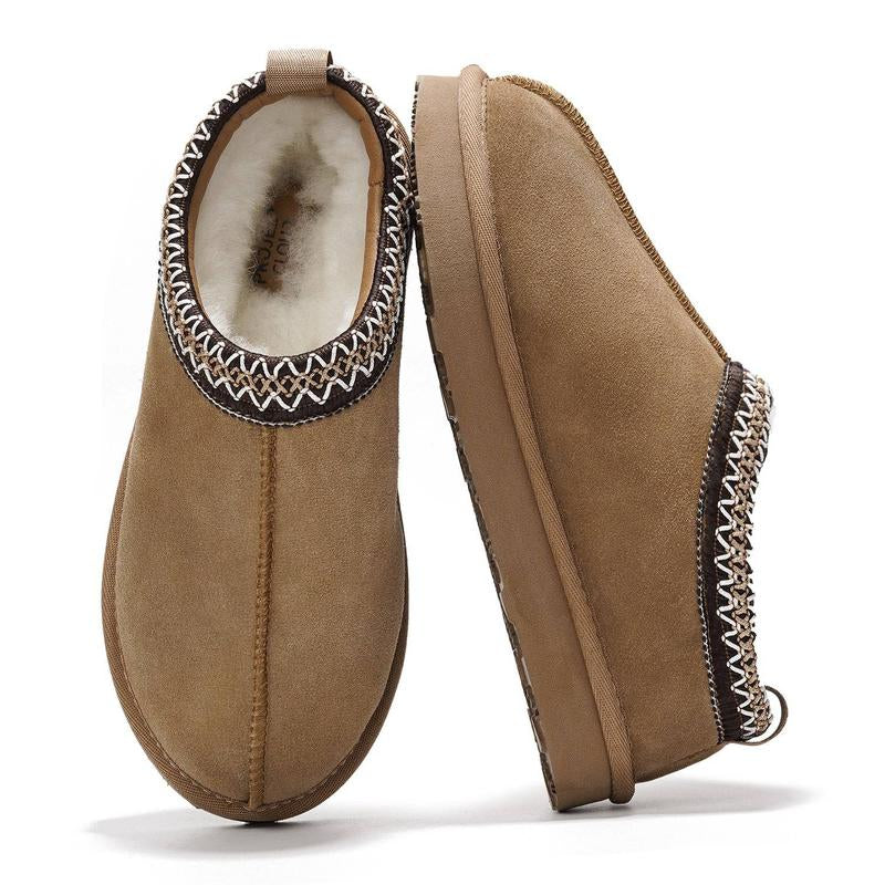 PROJECT CLOUD "Nerita" Genuine Australian Sheepskin Women'S Slippers with Lightweight Memory Foam Insole Fuzzy Slipper Non-Slip Sole Woman Slipper Girl Footwear